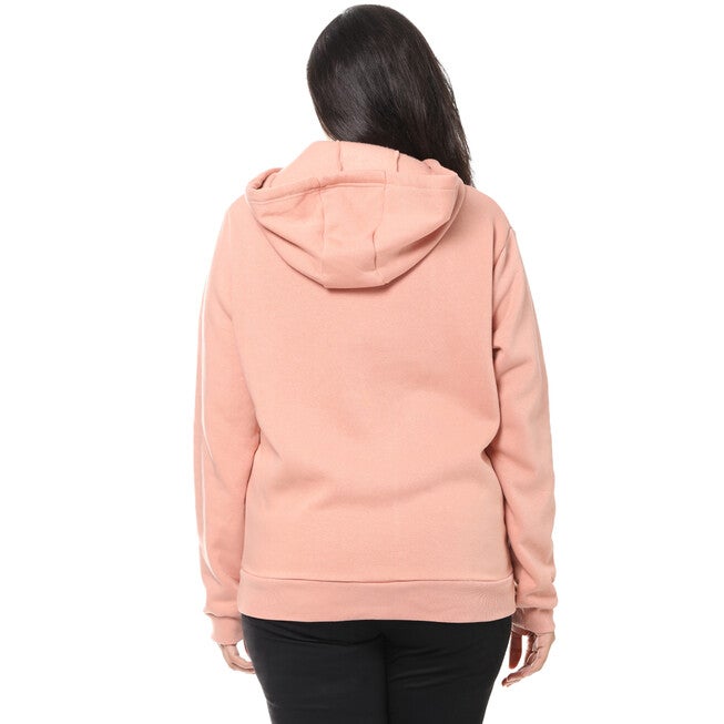 Solid Hooded Sweatshirt, Pink / Pink, alternate image number 2