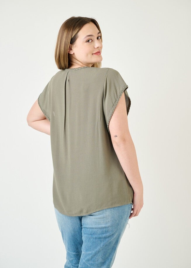 Genesis Braided Cap Sleeve Top, , alternate image number null