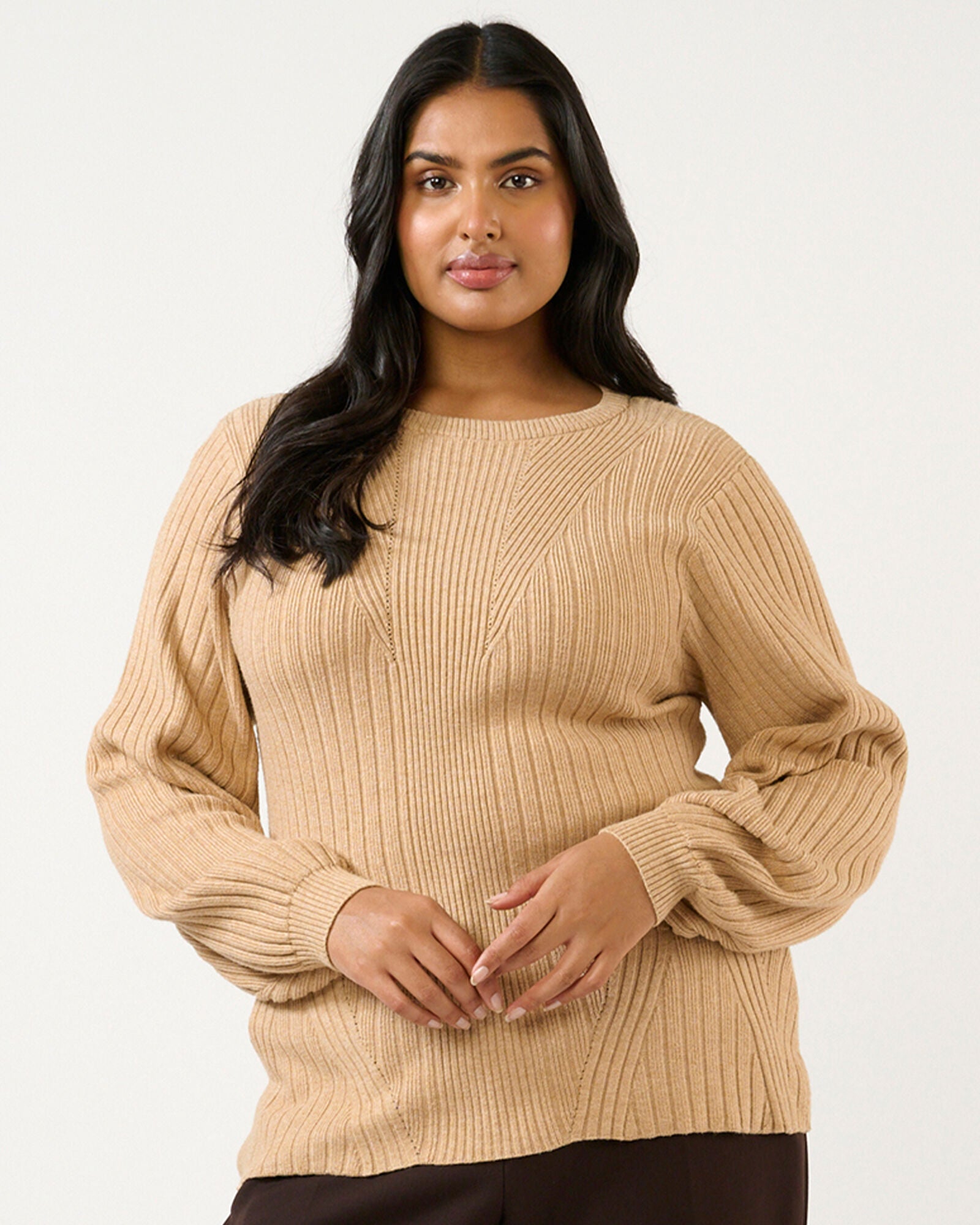 Remi Ribbed Sweater Knit, Beige / Beige, hi-res image number 0