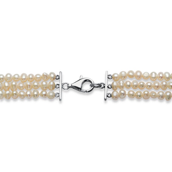 1.20 TCW Jade and Cultured Freshwater Pearl Necklace in .925 Sterling Silver, Green / Hunter Green, alternate image number null