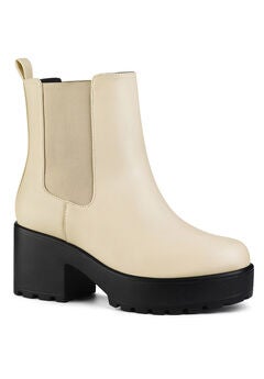 Platform Chunky Heel Booties Chelsea Boots