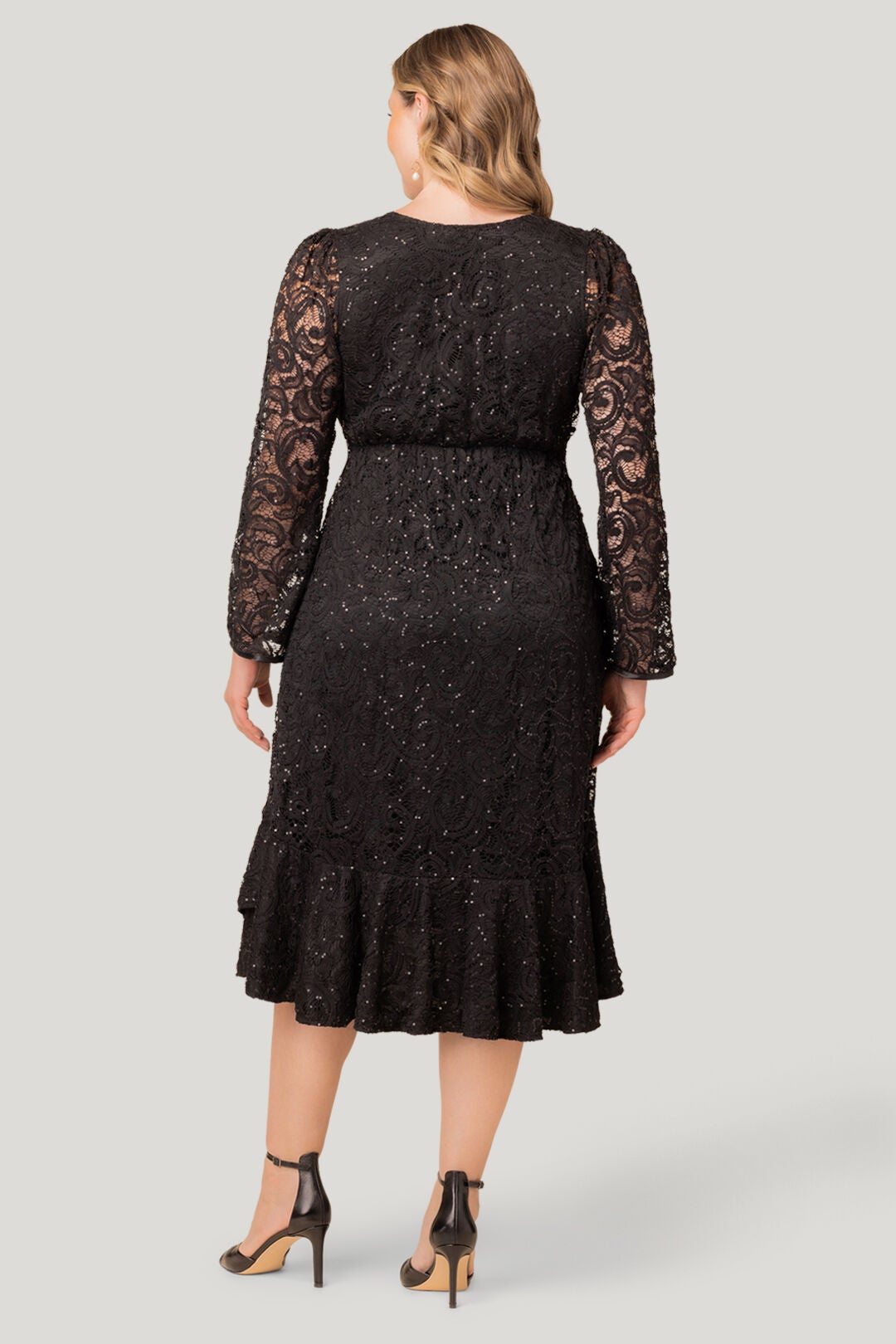 Cosmopolitan Sequin Lace Cocktail Dress, Onyx / Black, alternate image number 1