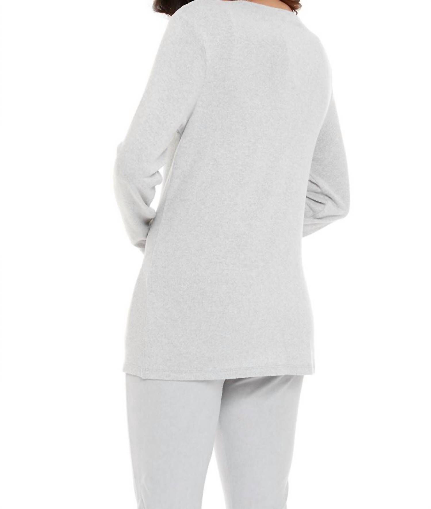 JULIANA KASHMIRA OPEN GROMMET CARDIGAN IN GRAY, , alternate image number 4