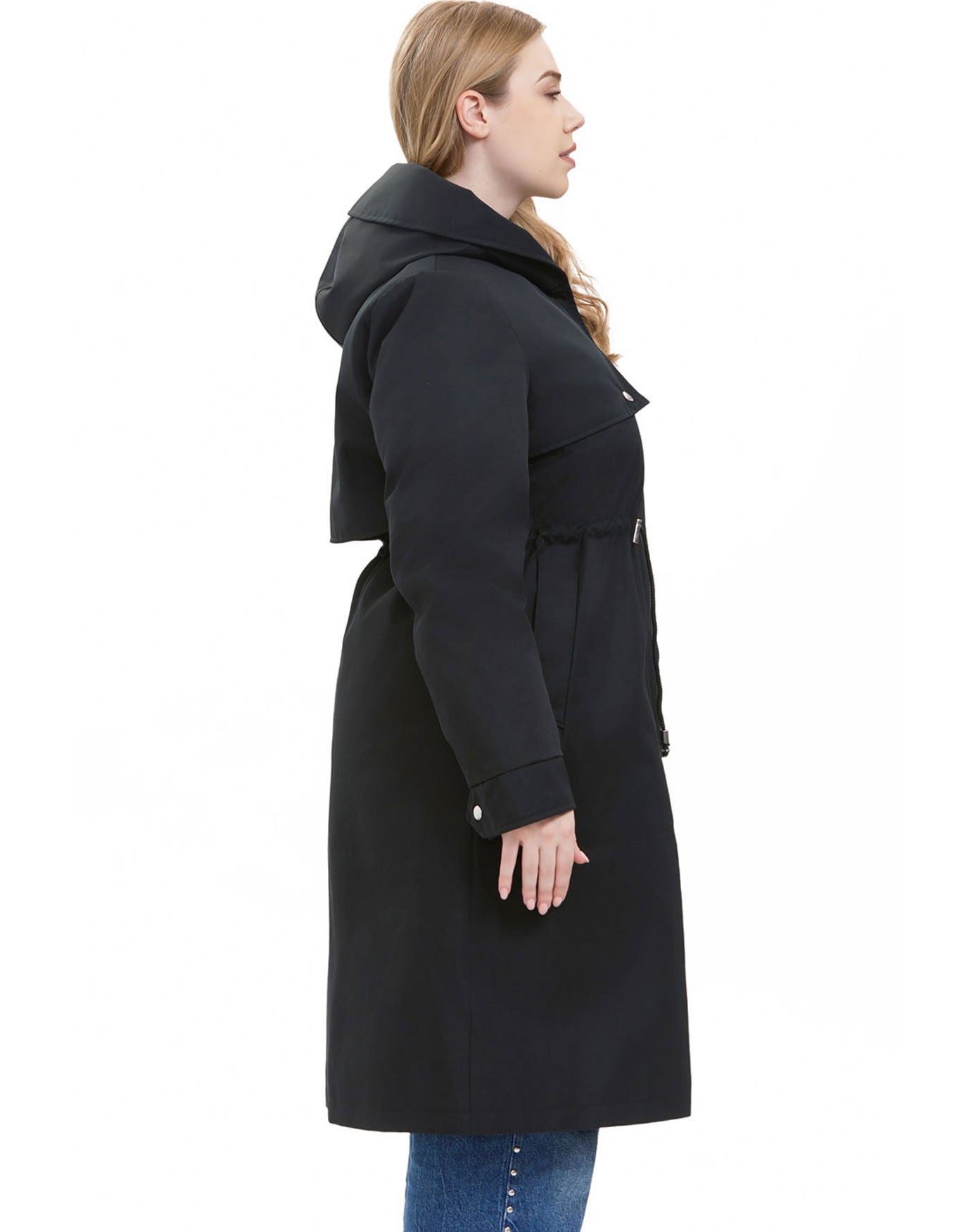 Water-Resistant Hooded Zip-Out Lined Parka Coat, Black, alternate image number 2
