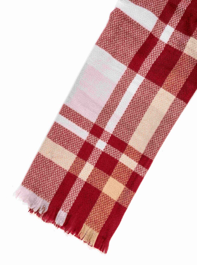 Plaid Fashion Winter Long Tweed Scarves Red, RED / Red, alternate image number null