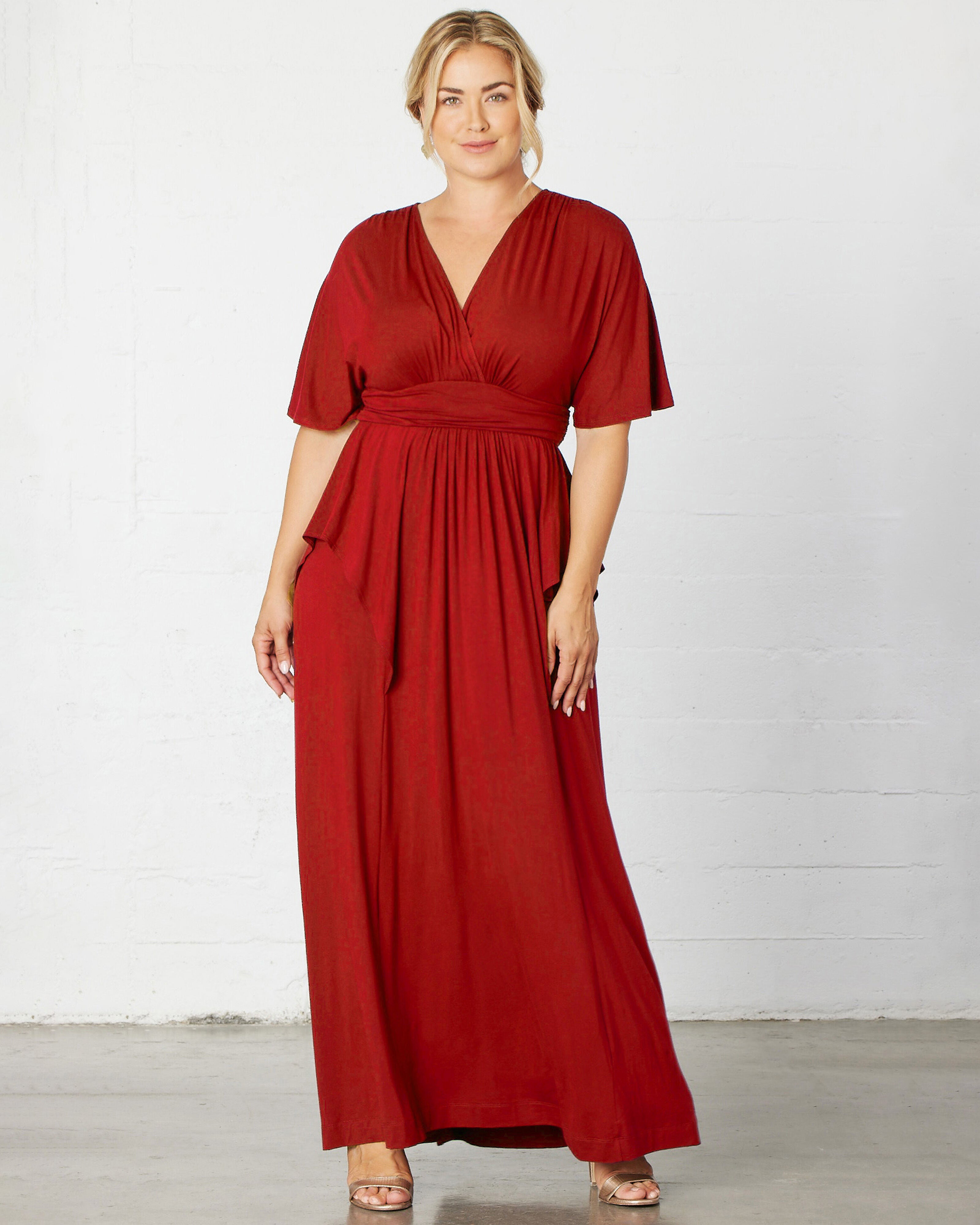 Indie Flair Maxi Dress, TOMATO RED / Red, alternate image number 4