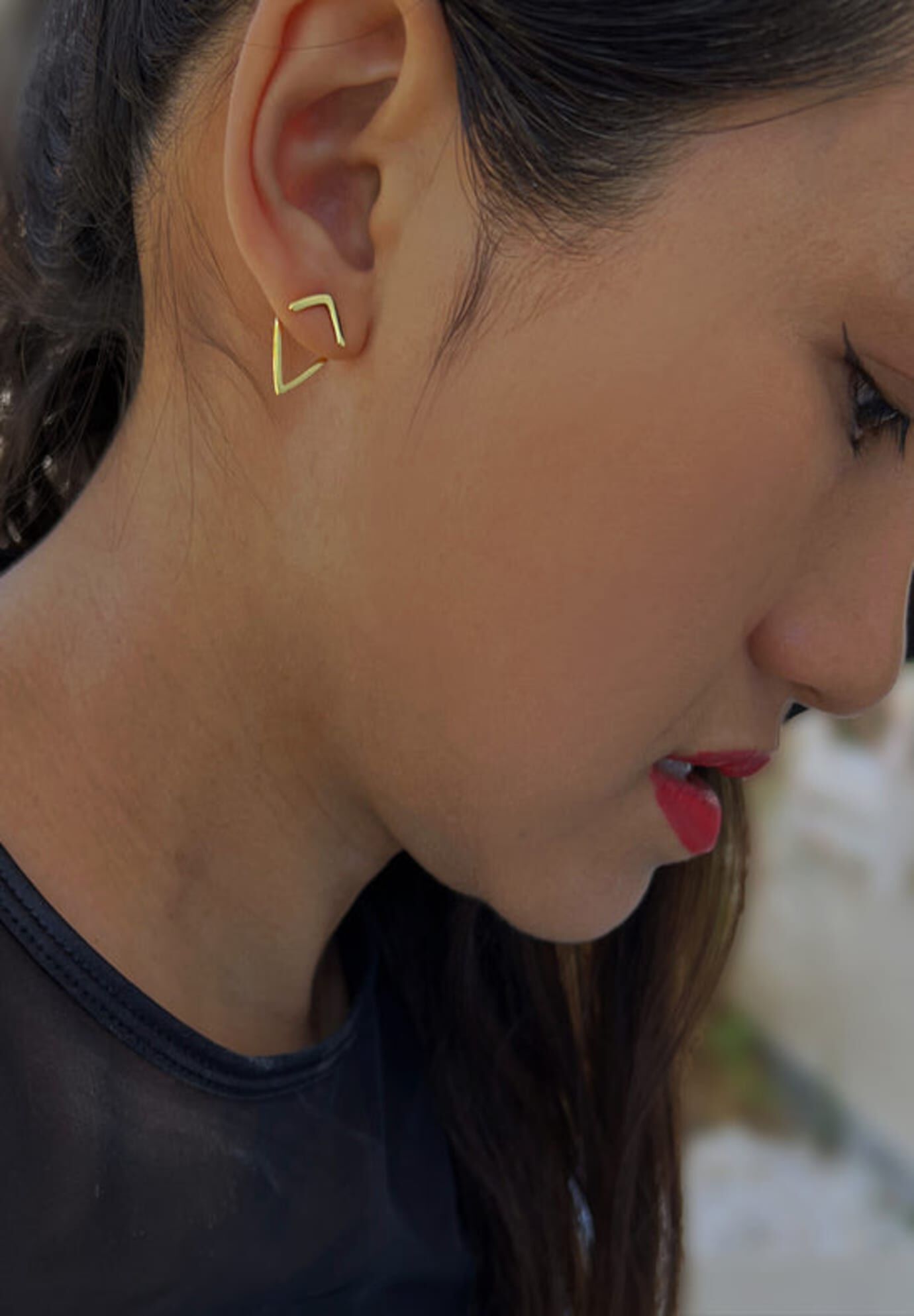 TRILL 2-Way Convertible Stud Earring Jackets, Gold / Gold, alternate image number 5