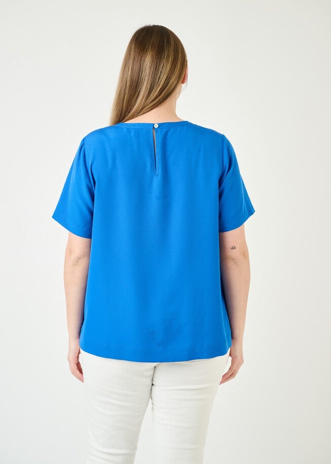 Abby Short Sleeve Cutout Top, LAPIS BLUE / Navy, alternate image number null
