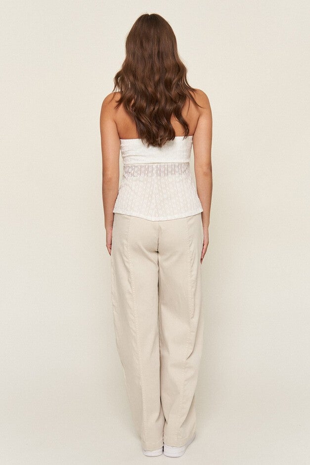 Leah Cotton Tencel Cargo Pant, Oat / Tan, alternate image number null