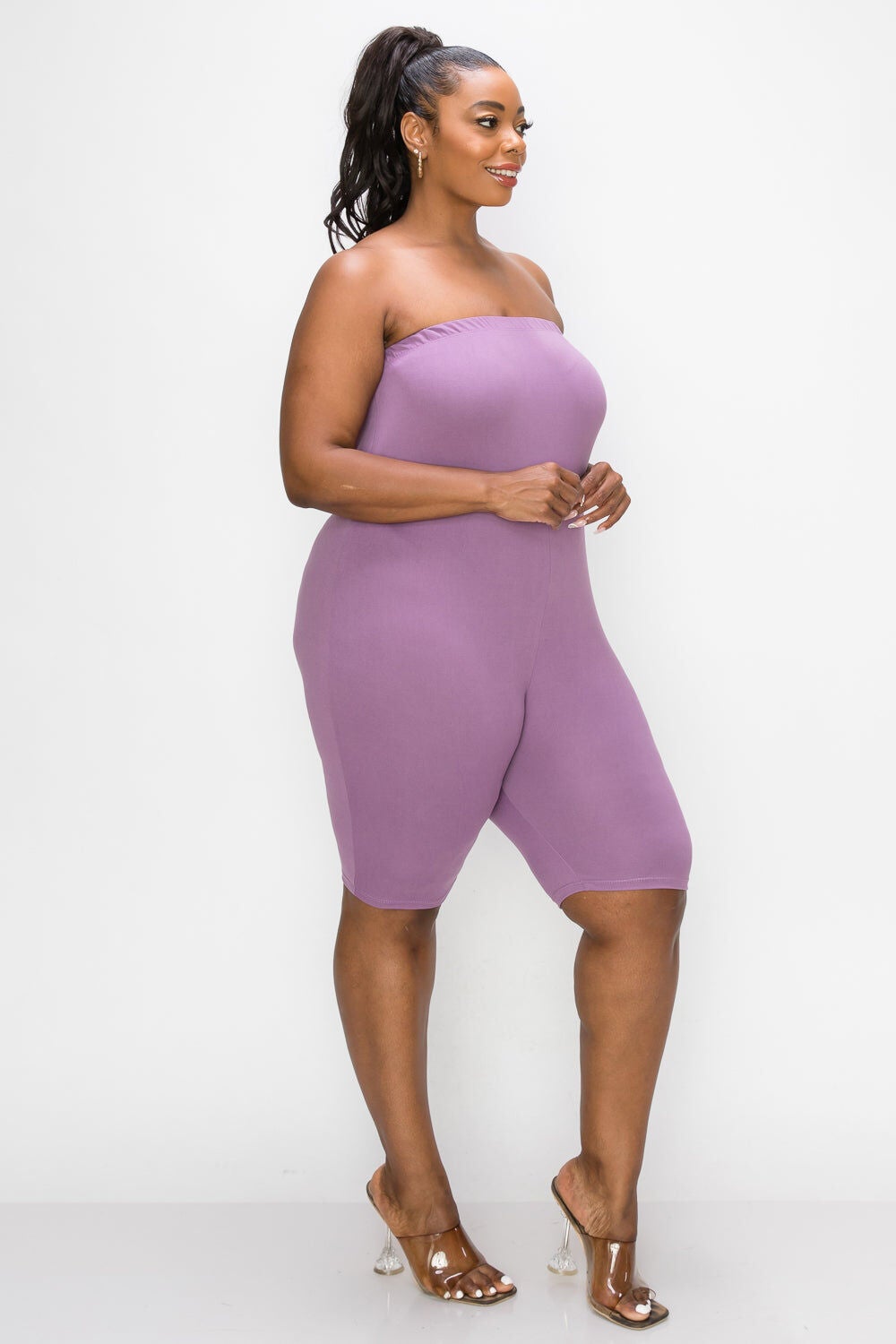 CHANDLER ROMPER, Dusty Plum / Purple, alternate image number 2