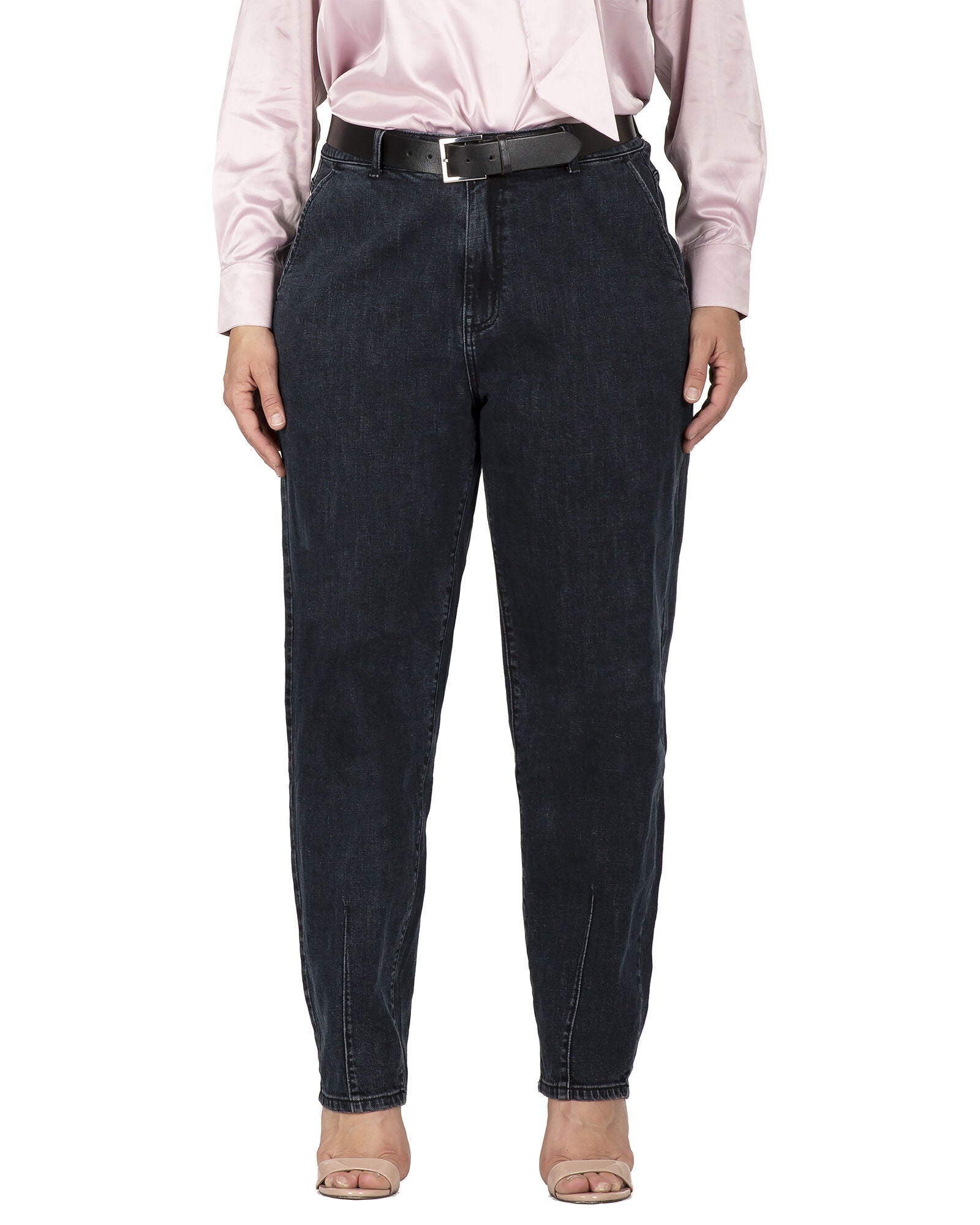 Zuma Women&#39;s Plus Size Tapered Trouser Pants, BLACKSTONE / Dark Wash, hi-res image number 0