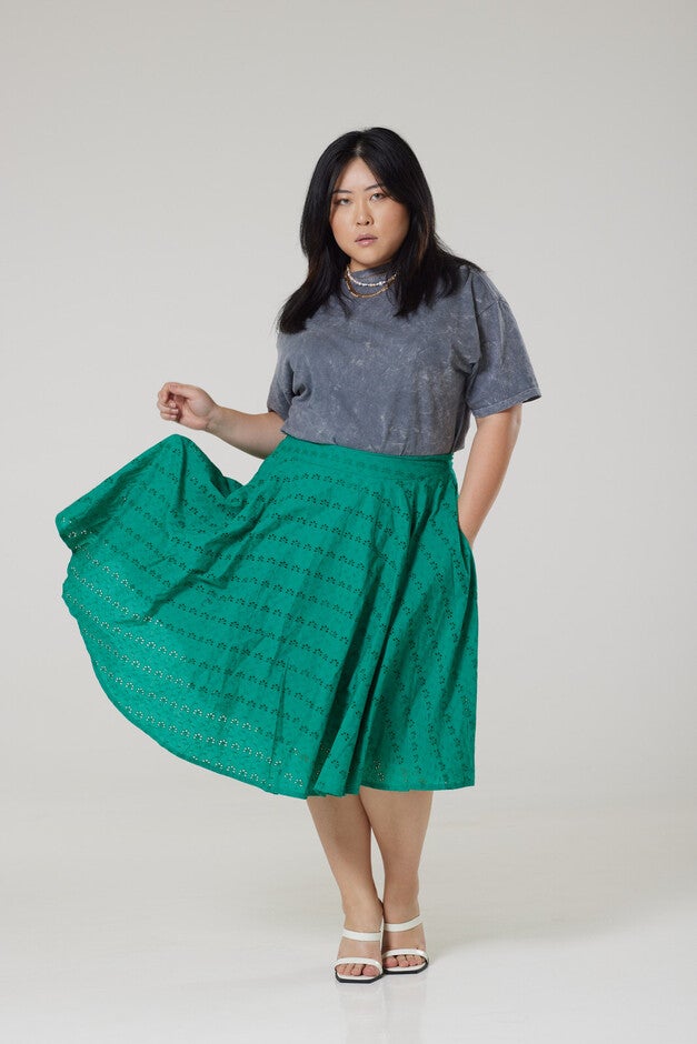 Angelina Green Skirt, , alternate image number null