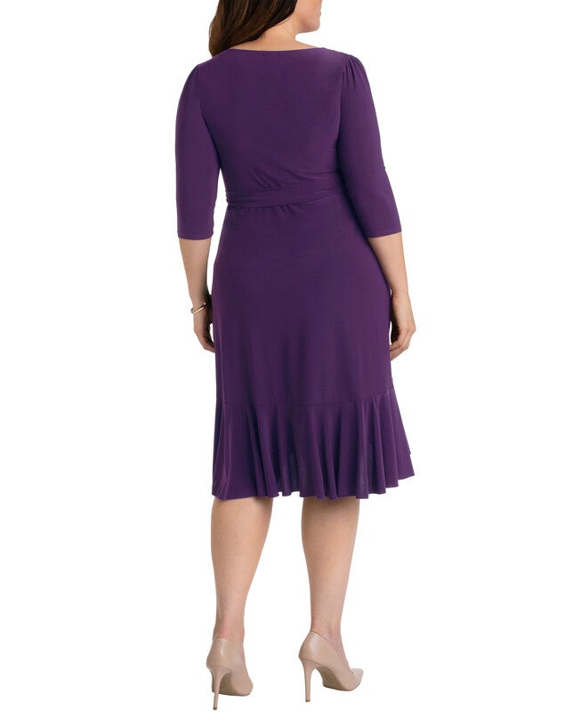 Whimsy Wrap Dress, PLUM PASSION / New Wine, alternate image number 4