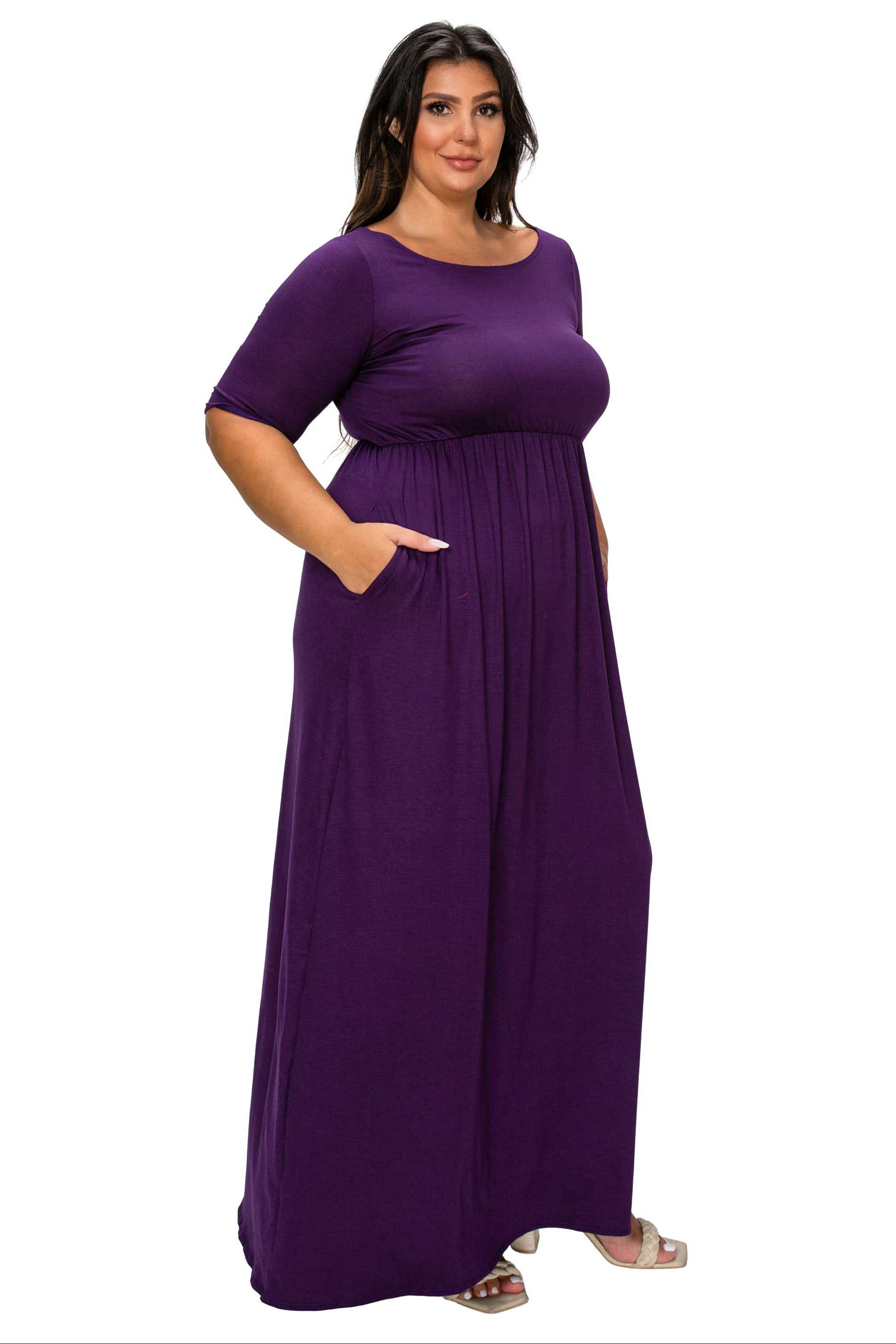Eva Pocket Maxi Dress, Eggplant / Purple, alternate image number 1