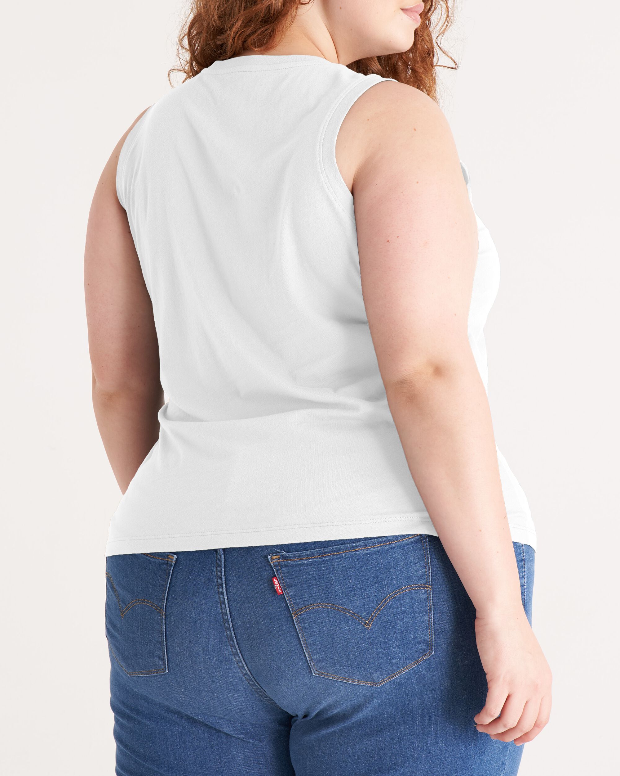 The Muscle Tank, True White / White, alternate image number 2