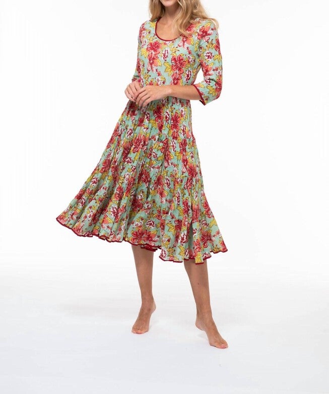 RUBY COTTON SUN DRESS IN MINT TEA DANCE, , alternate image number null