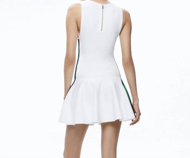 KIMI SIDE STRIPE DRESS, Soft White Combo / White, alternate image number null