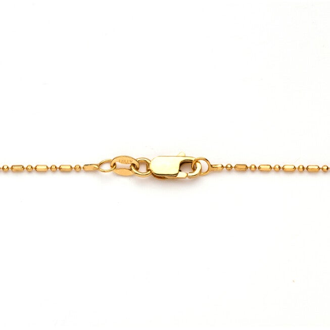 Rosary Style Necklace in Gold-Plated Sterling Silver, Yellow / Yellow, alternate image number null