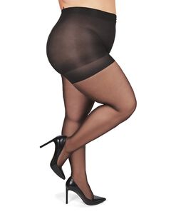 All Day Plus Size Curvy Sheer Control Top Pantyhose