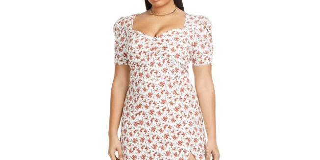 Danielle Bernstein Women's Plus Woven Floral Maxi Dress White Size 20W, White / White, alternate image number 1
