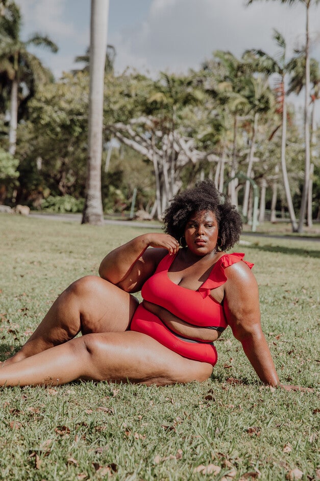 Rafaela contouring bikini bottom, Red and Dark Grey / Red, alternate image number null