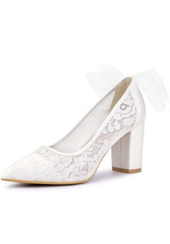 White Pointed Toe Heels
