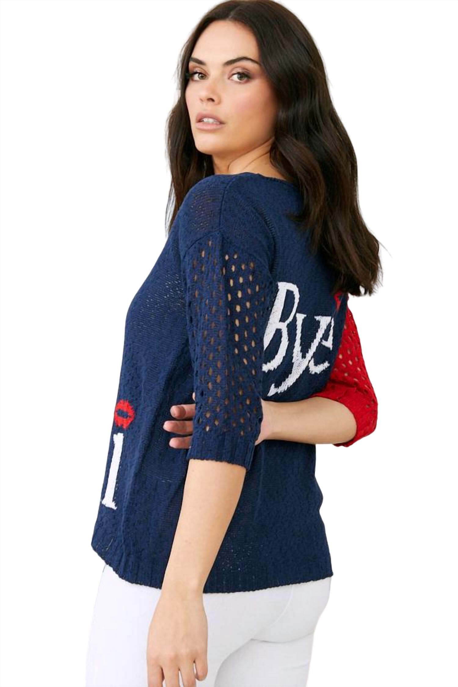 CROCHET HI-BYE CREW IN BLUE, , alternate image number 5
