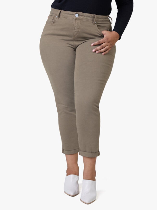 Leah High Rise Boyfriend, DARK OLIVE / Olive Green, hi-res image number 0