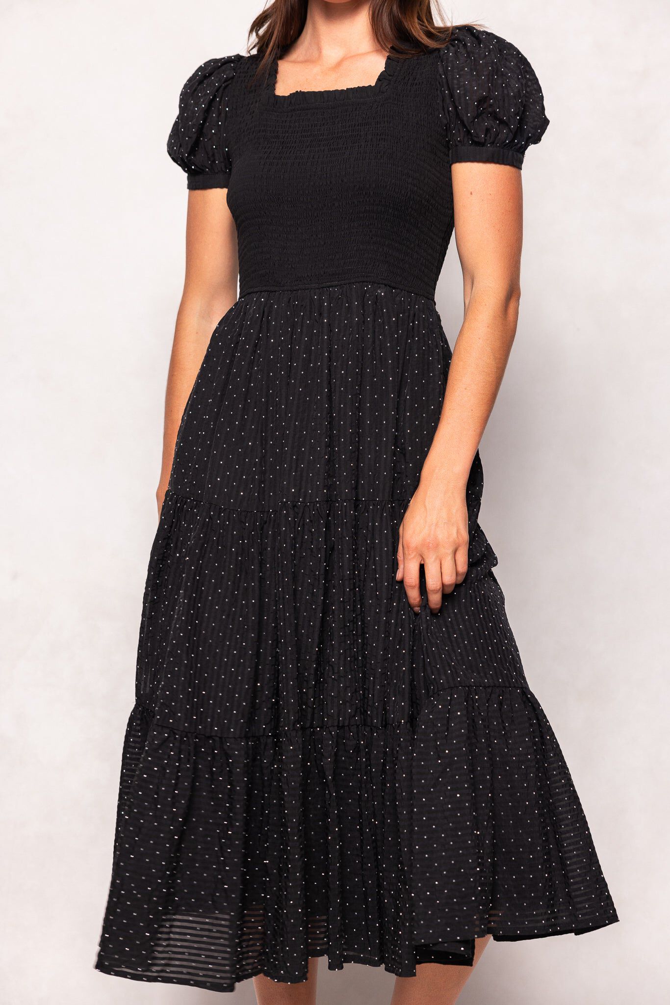 Darby Dress, Black Diamonte / Black, alternate image number 3