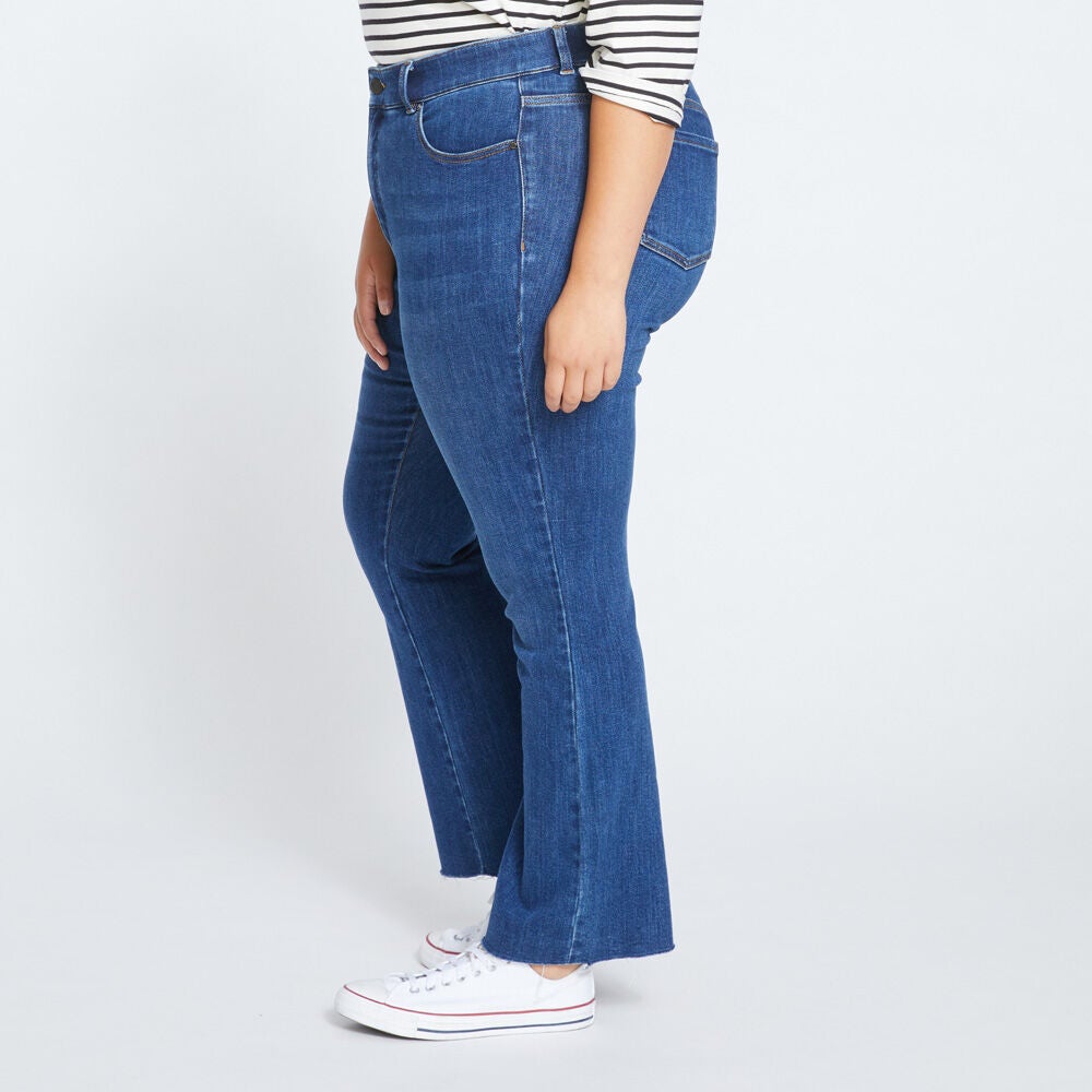 Universal Standard Womens Plus Sinead High Rise Bootcut Jeans, Stonewash Indigo / Medium Wash, alternate image number 1