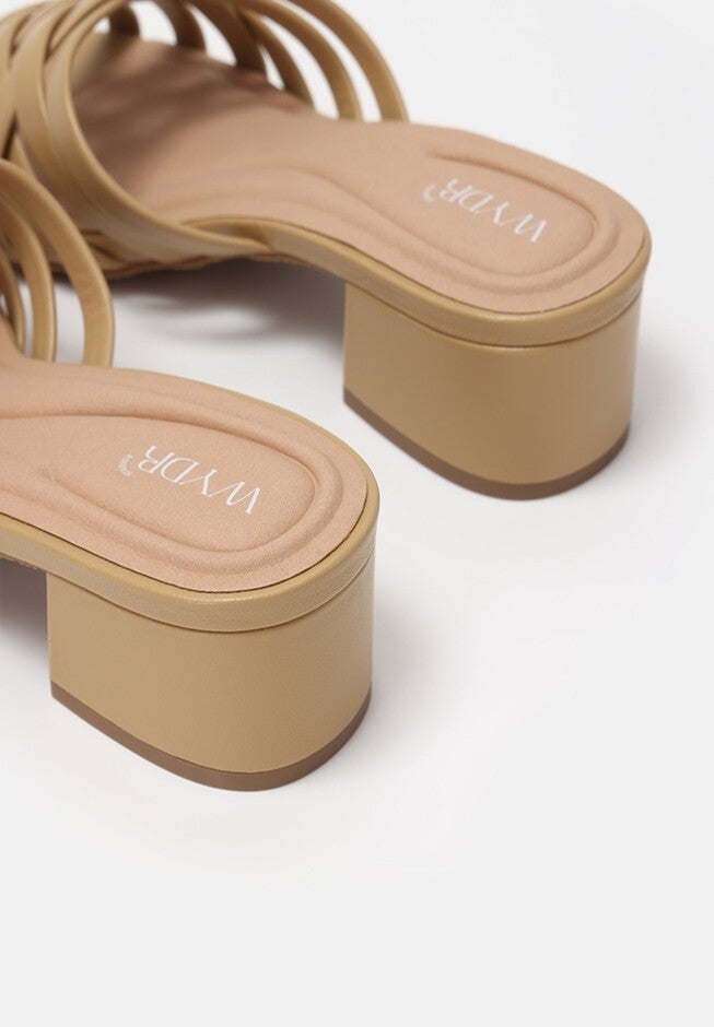 Gigi Block Heel Woven Sandals, Honey / Yellow, alternate image number null