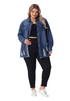 Long Sleeve Denim Jackets Boyfriend Shirt Jean Jacket