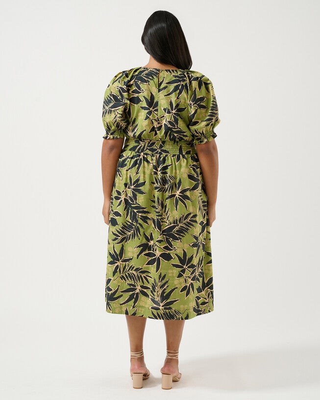 WILDLEAF DRESS, Print / Light Green, alternate image number 3