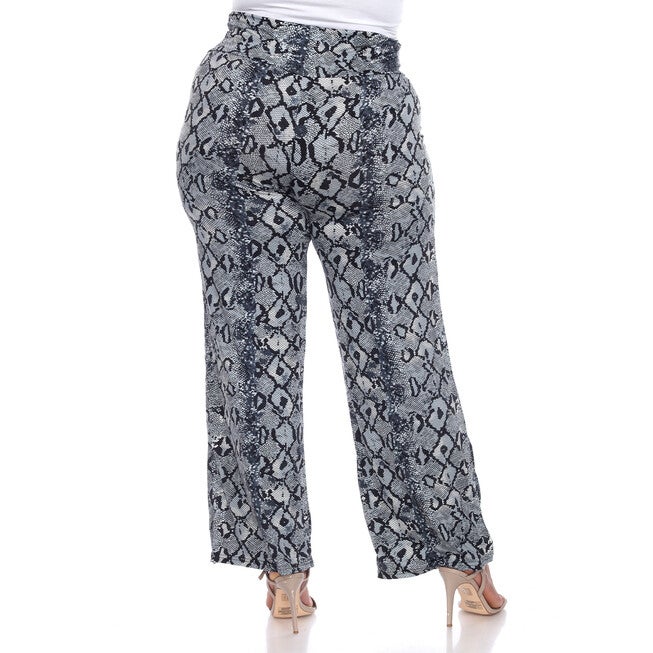 Snake Print Palazzo Pants, , alternate image number null