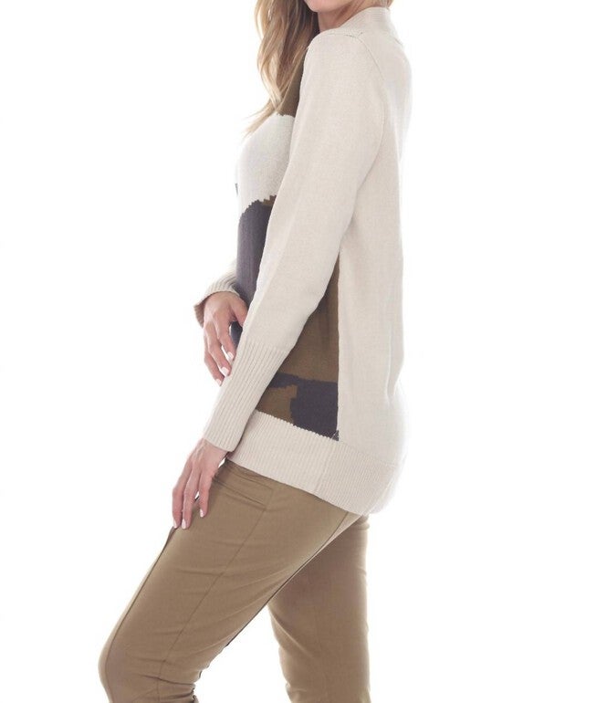 TRYING NEW PULLOVER IN PEBBLE, Pebble / White, alternate image number null