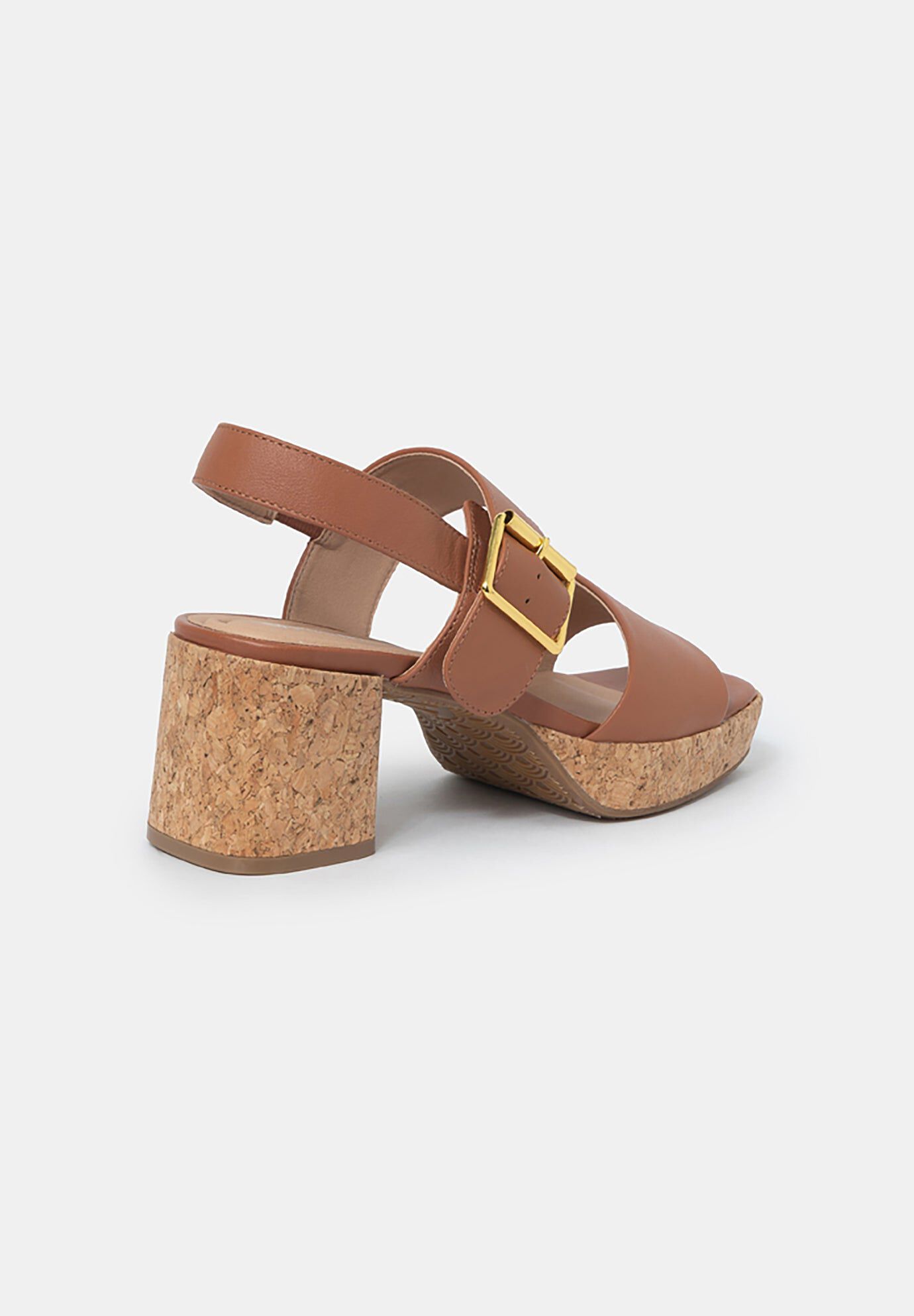Monroe Two-Strap Platform Sandals, Cognac / Burnt Orange, alternate image number 1