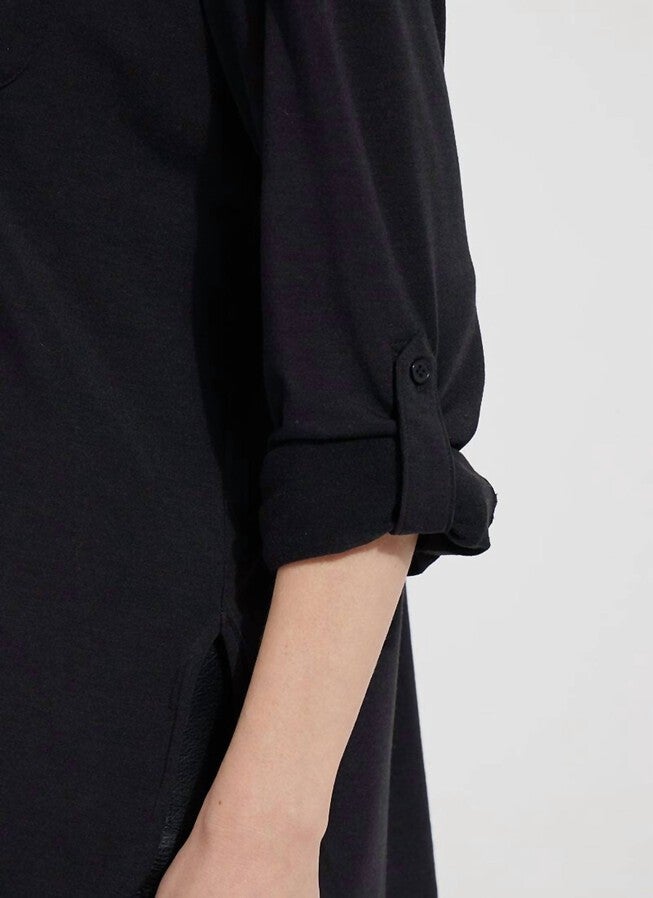 ZOLA JERSEY SHIRT IN BLACK, Black / Black, alternate image number null