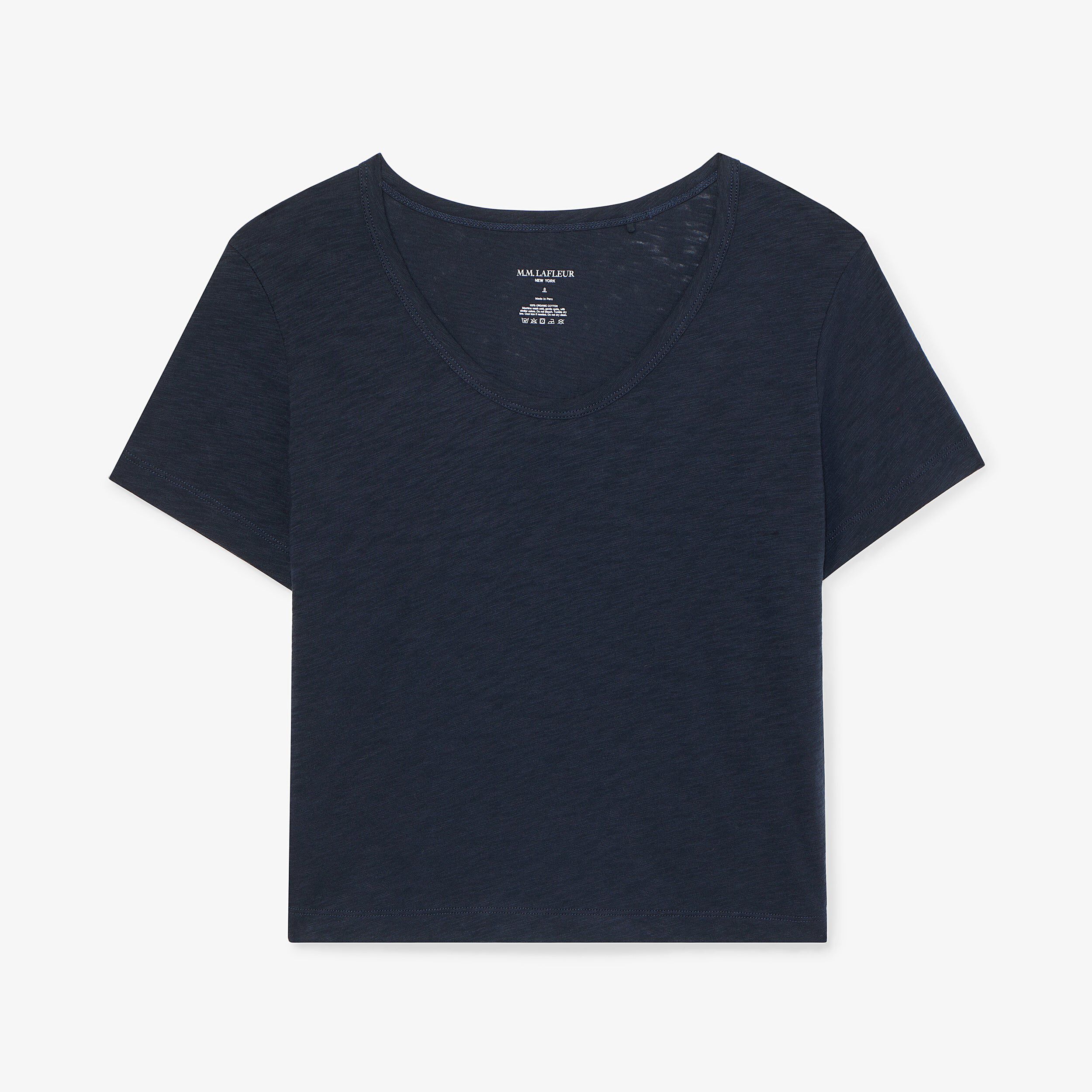 Kenya T-Shirt - Organic Cotton Slub, Dark Navy / Navy, alternate image number 2