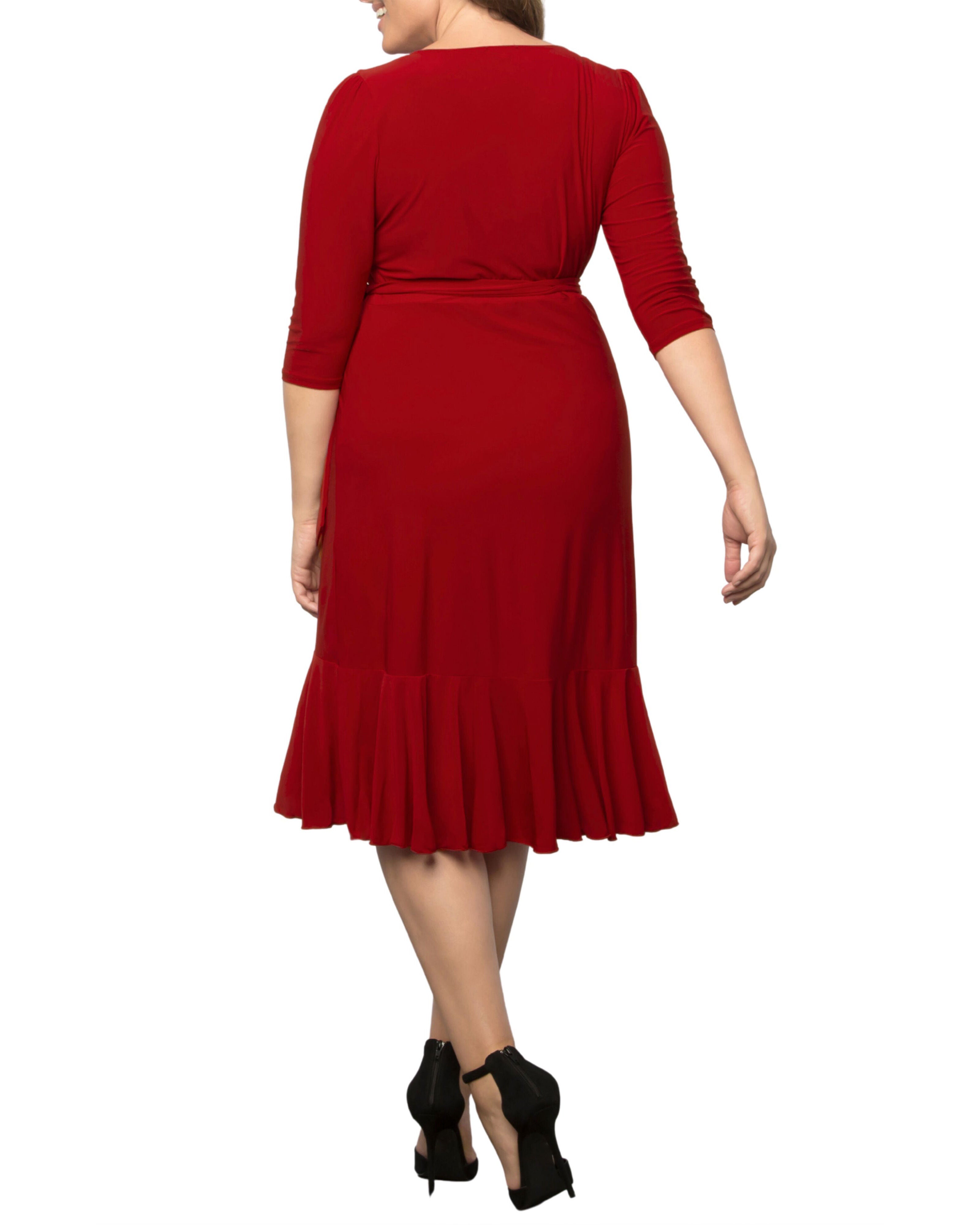Whimsy Wrap Dress, TOMATO RED / Red, alternate image number 1