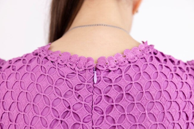 Sierra Cotton Blend Dress, Purple / Deep Fuchsia, alternate image number null