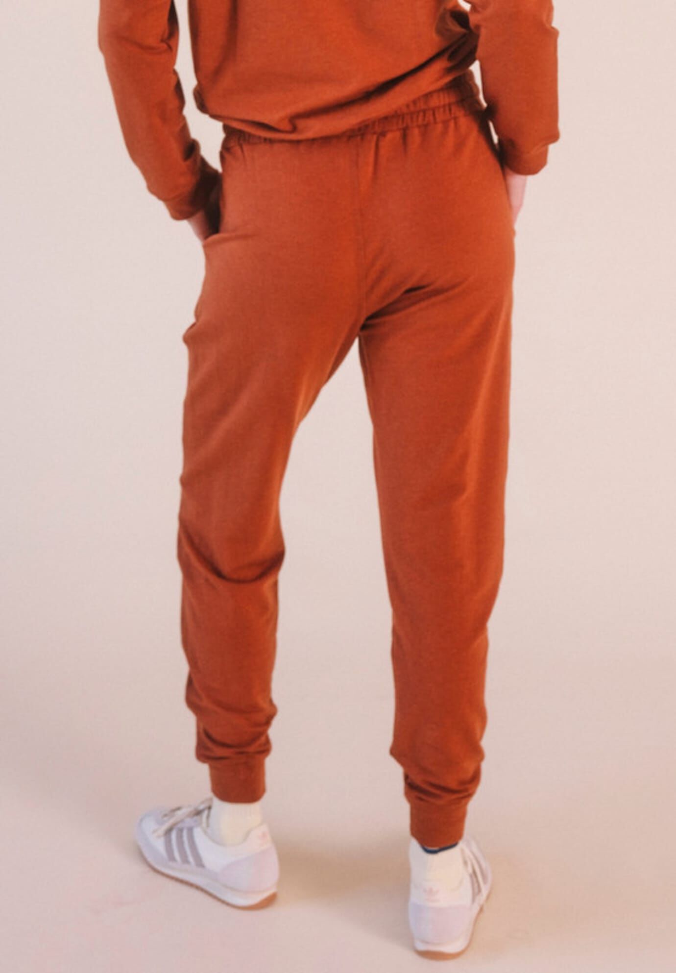 Plus Agnes Organic Cotton + Tencel Jogger Pant, Rust / Rust, alternate image number 1
