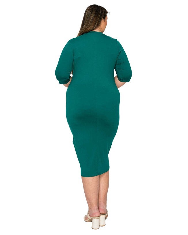 Mona Midi Dress, Dark Green / Forest Green, alternate image number null