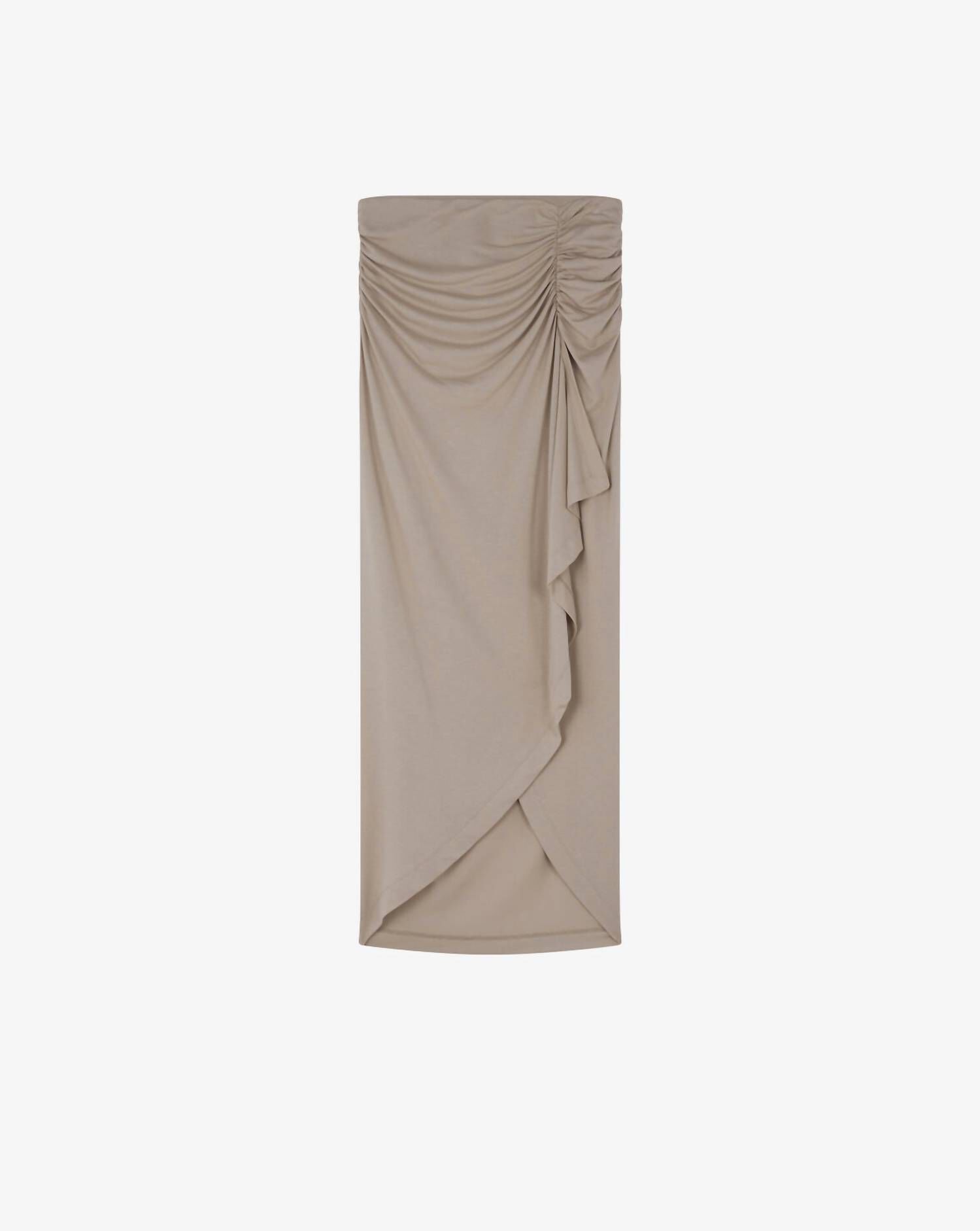 KALES RUFFLED MIDI SKIRT IN GREIGE, , alternate image number 7