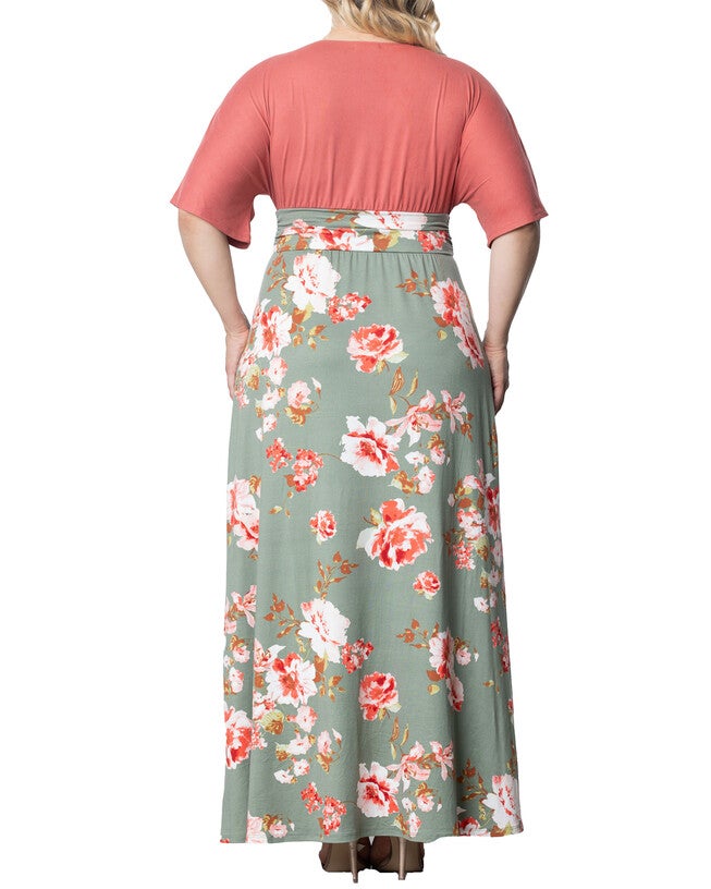 Havana Color Block Maxi Dress, , alternate image number 4