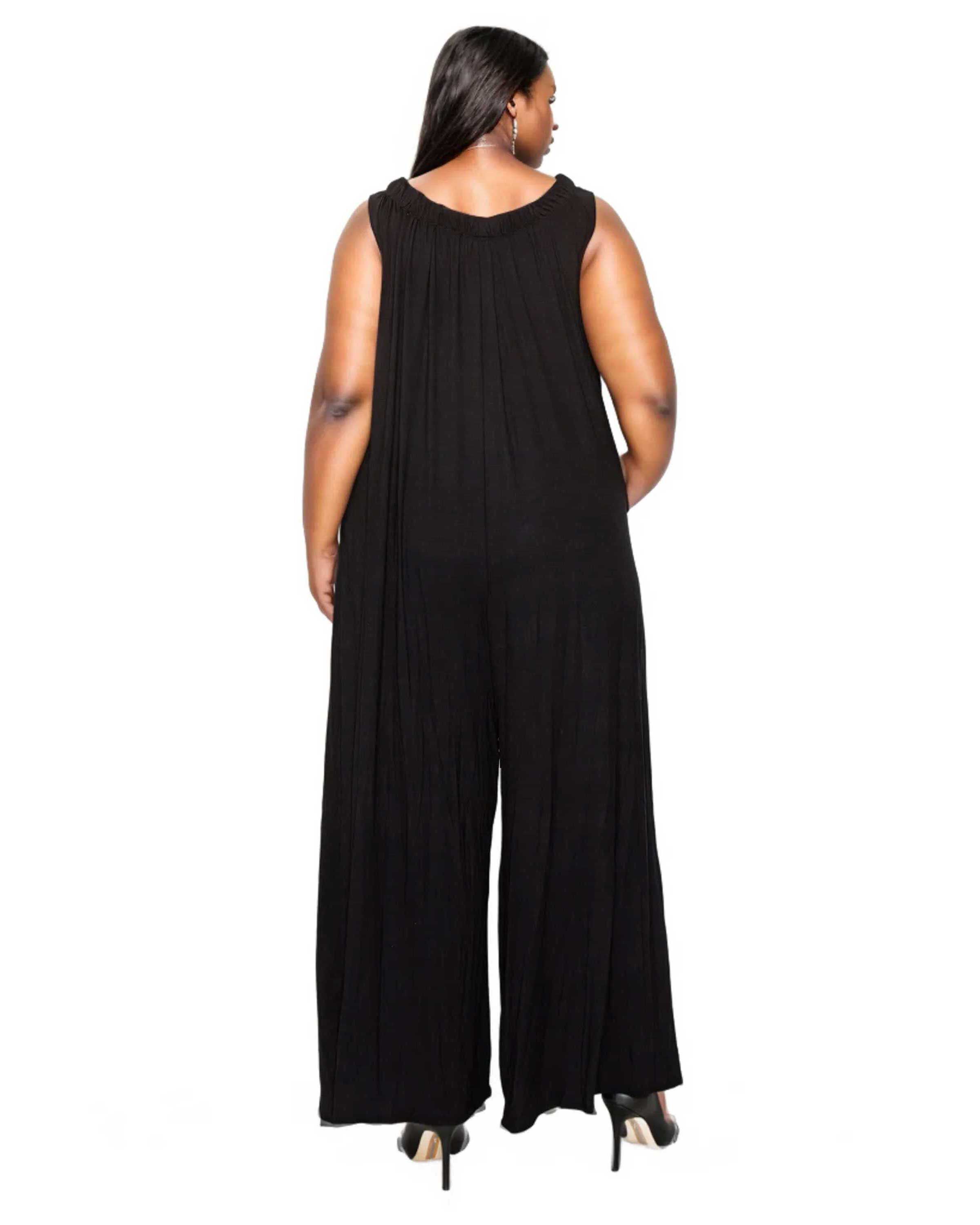 Olson Wide Leg Pocket Jumpsuit, Black / Black, alternate image number 2