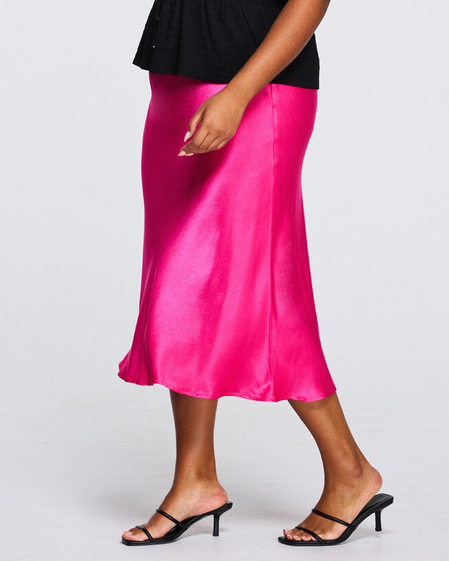 Corsica Bias Skirt, Magenta / Deep Fuchsia, alternate image number null