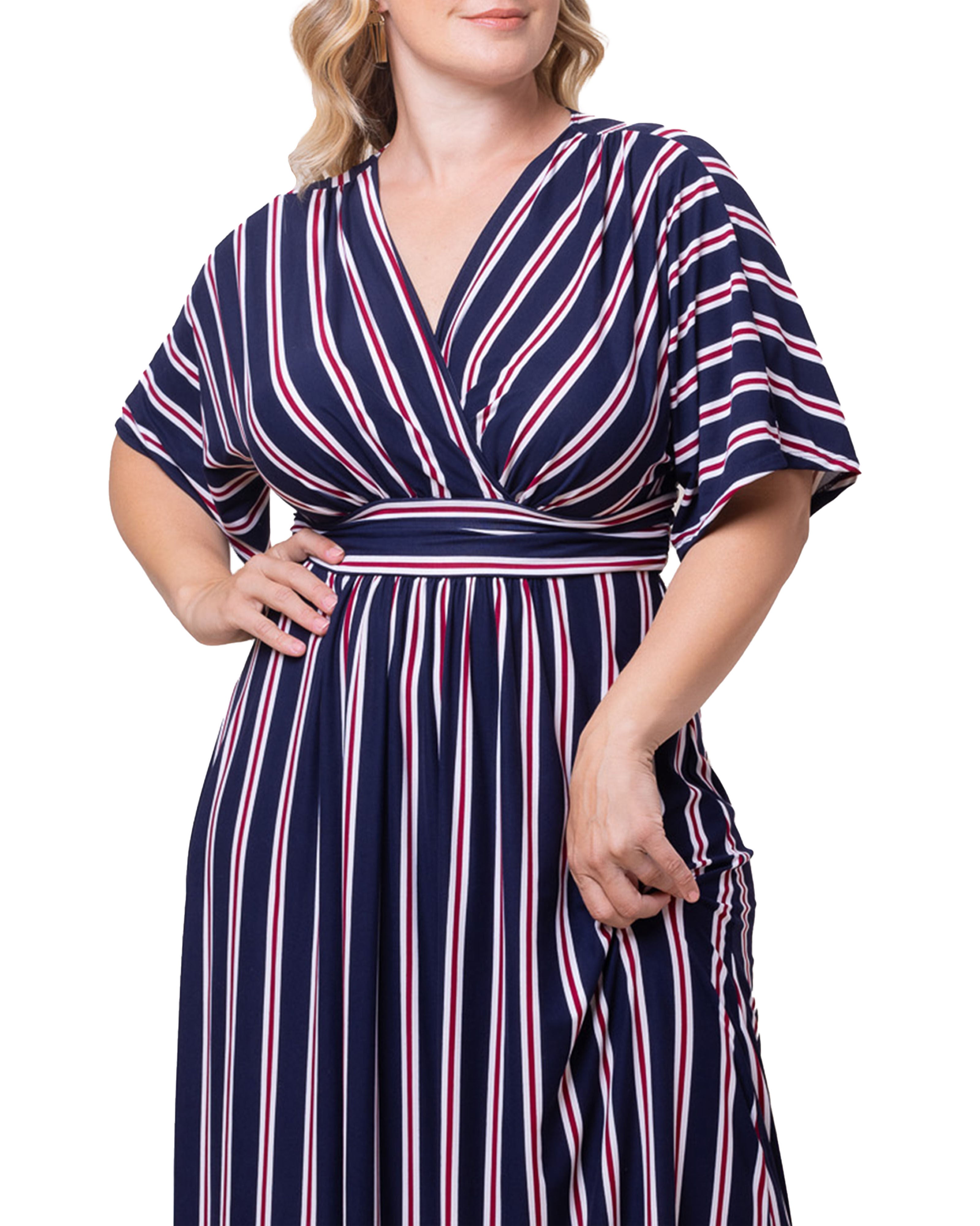 Vienna Maxi Dress, NAUTICAL NAVY STRIPES / Navy, alternate image number 2