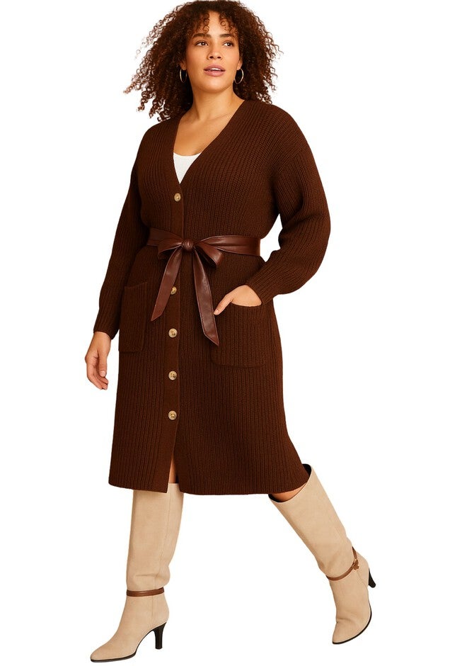 Classic Wrap Belt, Chocolate / Brown, alternate image number 3