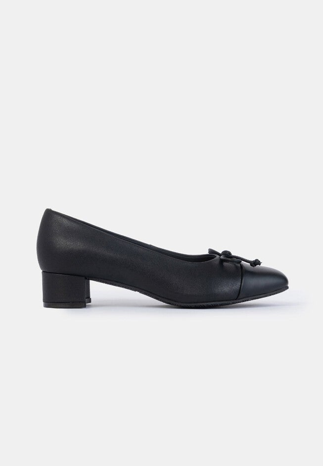Greta Toe Cap Ballet Pump, Black / Black, hi-res image number 0