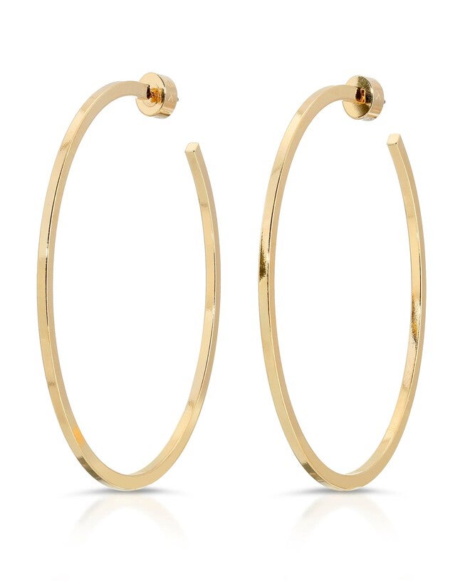 2 inches Ava Hoops Gold, Gold / Gold, hi-res image number null